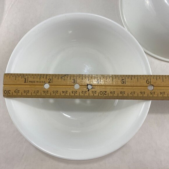 Vintage Corelle White Cereal Soup Bowls Set Of 5 - Picture 9 of 10
